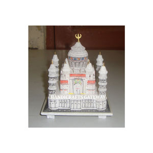 New Creative Handmade Exe Design Pure White Marble Taj Mahal Model With High Quality and Top Class for Wedding Gift Items - Product Image 1