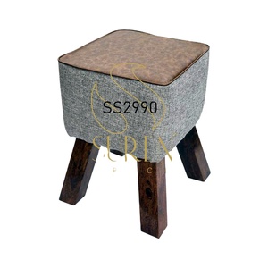 India último diseñador único Look otomano diseñador pierna de madera hecha a mano Puff indio hecho a mano - Product Image 1
