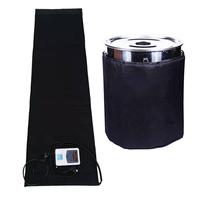 Couverture chauffante professionnelle isolée pour seau de miel 110V/220V, chauffe-miel pour fût de 5 gallons avec réglage de la température