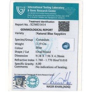 Zafiro Azul de 3.19 Quilates, Facetado, Gema Natural Calibrada, Azul Real Óptico, Suelto, 10 mm, Certificado IGI, Pulido con Calor, 8 mm - Product Image 4