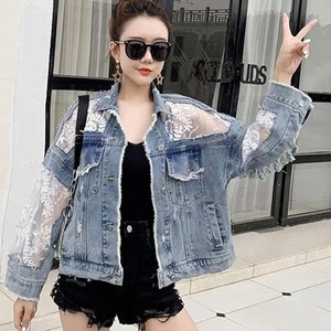 Veste en jean pour femme, manteau en jean tendance, vintage, décontracté, broderie, coupe ample, vêtements d'extérieur - Product Image 5