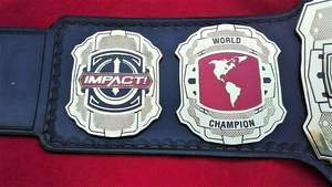 Cinturón de Campeonato Mundial de Impact Wrestling, Tamaño Adulto, Hecho de Zinc de 2mm - Product Image 4