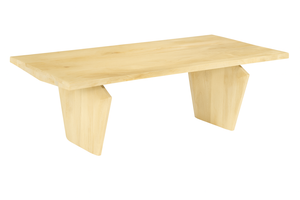 Table à manger en bois massif artisanale, design minimaliste contemporain, finition naturelle, mobilier en bois de qualité supérieure pour salle à manger - Product Image 4