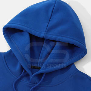 Sweat à capuche en coton mélangé pour hommes Style de rue lourd avec logo imprimé en 3D sur le devant et coutures durables - Product Image 4