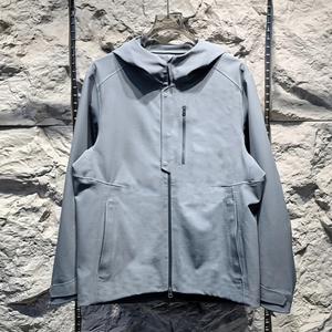 เสื้อแจ็คเก็ตกันลมมีฮู้ดขนาด XL, เสื้อคอเต่ามีซิปปิดผ้าตาข่ายบุผ้าแคนวาสแบบเรียบย้อมสีล้วนสำหรับฤดูหนาวฤดูใบไม้ร่วง - Product Image 4