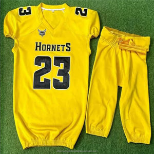 Tenues de football américain pour adultes de haute qualité OEM, faible MOQ, imprimées par sublimation, respirantes, antibactériennes, séchage rapide, demi-tenue - Product Image 3