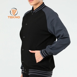 2025 <b>Women's</b> Black Wool Varsity <b>Jacket</b> Embroidery Crop Design Full Cotton Filling Solid School Collage Letterman <b>Jacket</b> Long - Product Image 4