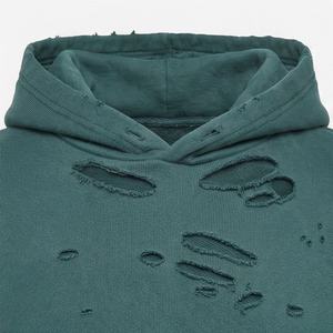Sudadera con Capucha Extra Grande de Algodón 100% Premium para Invierno 2025-26, Personalizada con Serigrafía, Bordado y Efecto Desgastado - Product Image 4