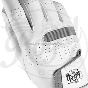 Guantes de golf unisex personalizables de cuero genuino blancos con logotipo personalizado conjunto de mano de estilo para hombre color sin empaquetar - Product Image 3