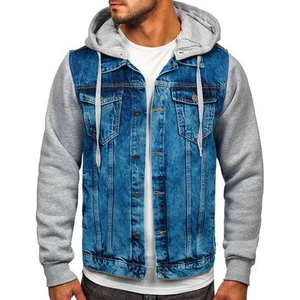 Pantalones vaqueros de alta calidad, precio al por mayor, Chaquetas vaqueras para hombre, chaquetas de bombardero personalizadas de algodón para hombre, chaquetas para hombre, chaqueta para hombre - Product Image 1