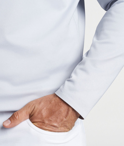 เสื้อกีฬาแบบสวมหัวมีซิปสำหรับผู้ชายเสื้อโปโลผ้าโพลีเอสเตอร์สแปนเด็กซ์ปกซิป - Product Image 4