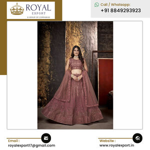 Lehenga Choli เสื้อผ้าแฟชั่นดีไซเนอร์ชาวอินเดียแบบปักลายพื้นเมืองสำหรับผู้ซื้อจำนวนมาก - Product Image 5