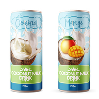 OEM-Bebida de leche de coco enlatada, 250ml, de Ben Tre, Vietnam, diseño libre de muestra
