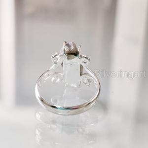 Anillo de Piedra Natural para Mujer, Anillo de Labradorita en Bruto, Anillo de Alambre Hippie Navideño, Anillo Hecho a Mano de Plata de Ley 925 - Product Image 5