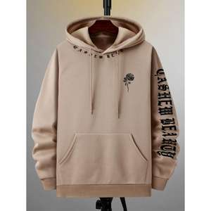 เสื้อฮู้ดดี้ขนสัตว์กันลมเป็นมิตรกับสิ่งแวดล้อมสำหรับผู้ชาย ขายดีในฤดูใบไม้ร่วง แบบสวมหัวมีหมวก - Product Image 6