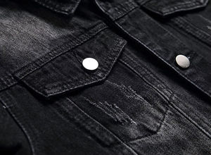 Veste stylée en coton pour hommes Veste en jean de haute qualité personnalisée OEM vente en gros tenue décontracté pour l'hiver - Product Image 4