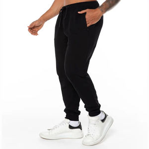 Pantalones de chándal ajustados informales para hombre mezcla de LICRA y algodón de alta calidad color sólido rasgado recién llegados servicio OEM al por mayor - Product Image 5