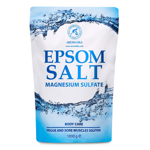 Aromatika Sal de Epsom Pura para Baño 1000g, Envase Flexible de Plástico, Bolsa Vertical para Relajación Muscular y Corporal - Product Image 1