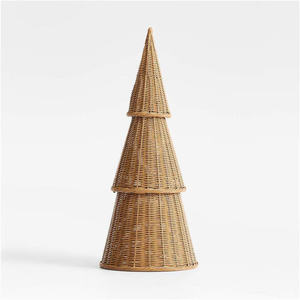 Árbol de Navidad de Ratán Tejido a Mano Ecológico, Decoración Navideña Sostenible Hecha a Mano, Material Natural de Vietnam - Product Image 2