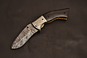 Cuchillo de Cocina de Acero de Damasco con Hoja Fija y Mango de Madera de 12 Pulgadas, Forjado en Pakistán, OEM - Product Image 3