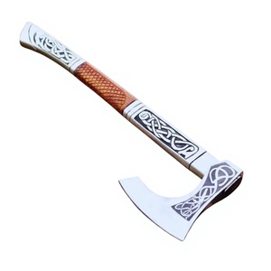 Hache à fendre Jexmoo personnalisée de 19,5 pouces en acier D2, manche en bois de rose, étui en cuir, cadeau d'extérieur, fait main, industriel - Product Image 1