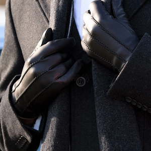 Guantes de conducción de cuero personalizados de alta calidad Hombres Mujeres Suave Dedo completo Moda Cómodo Uso diario Proveedor" - Product Image 5