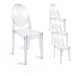Set di 4 Sedie Moderne Trasparenti Impilabili Design Ghost per Sala da Pranzo, Ristorante ed Eventi - Product Image 3
