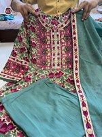 Primera vez Dray estilo moderno vestido de algodón tela Kurti pantalones conjunto excelente calidad ropa de fiesta mujeres India Salwar Lehenga Choli