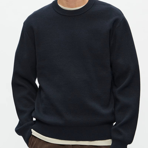 Pull en maille respirant léger et tendance de qualité supérieure pour hommes, indispensable, coupe moderne, confortable, poignets élastiques, pull pour hommes - Product Image 1