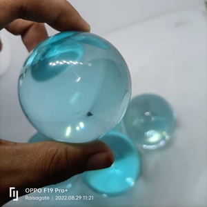 Sphère d'obsidienne aquatique polie, boule de cristal bleue, pierre précieuse, pierre de guérison, méditation, Feng Shui, décoration intérieure, cadeau spirituel pour collectionneur - Product Image 1