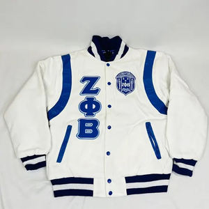 Custom <b>Men</b> Zeta Phi Beta Baseball Bomber Varsity College Outdoor Embroidery Streetwear Clothing Garment Letterman Winter <b>Jackets</b> - Product Image 3