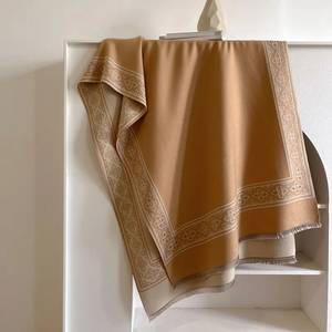 Automne hiver châle écharpe en cachemire style ethnique couleur assortie foulards traditionnels châle - Product Image 5