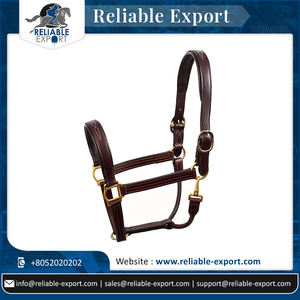 Exportateur indien professionnel de licou de cheval en cuir brun produit de haute qualité du fabricant de cuir expert - Product Image 3
