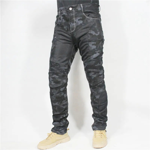 Jean de motocross camouflage approuvé, respirant, séchage rapide, avec protections de genoux amovibles, polyester/coton, sans manches, pour homme - Product Image 2
