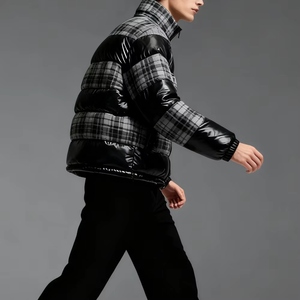 Vestes matelassées épaisses pour hommes, vestes matelassées à fermeture éclair chauffantes personnalisées, vestes d'hiver à carreaux, veste rétro, style vintage ASTM - Product Image 5