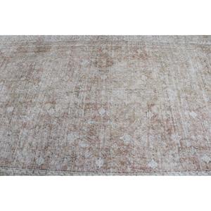 พรมวินเทจขนาด 6.4x10.5 ฟุต พรมตุรกี พรมขนสัตว์ลายสัตว์สีขาว - Product Image 5