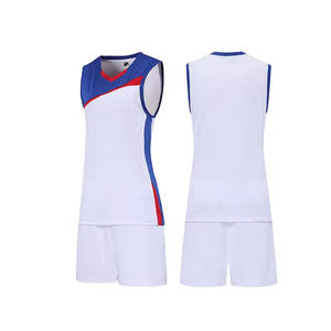Uniformes de volley-ball sans manches en gros, personnalisables, 100% polyester, impression numérique, créez votre propre maillot de volley-ball - Product Image 6