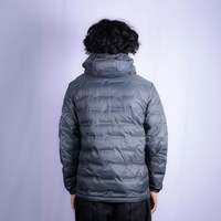 Veste d'hiver matelassée ultra-légère en duvet d'oie, sans coutures, à capuche longue, écologique, pour hommes, service OEM, prix de gros