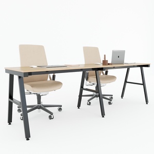 Table d'appoint minimaliste 2 pièces Aconcept HBAC040 240x60cm en contreplaqué mélaminé avec pieds en fer pour chambre à coucher - Product Image 4