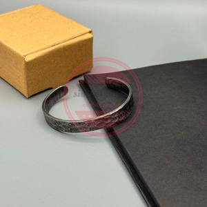 Handmade Damascus Steel Bracelet Hand <b>Forged</b> Steel Cuff Bracelet - Product Image 6