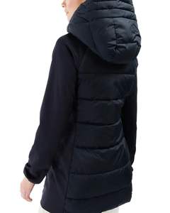 Veste longue matelassée pour femme en vert sarcelle personnalisée, veste d'hiver à capuche, rembourrage en polyester chaud, fermeture éclair, OEM personnalisé - Product Image 2