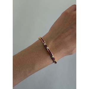 Vintage 18k <b>Ruby</b> Set Fashion Tennis <b>Bracelet</b> Elegant and Luxurious - Product Image 4