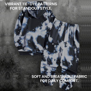 Conjunto de sudadera con capucha para hombre y mujer colorido Tie-Dye-Ropa de calle cómoda - Product Image 2