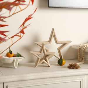 เขียงไม้อะคาเซียคริสต์มาสรูปดาวพร้อมที่จับถาดไม้สำหรับตกแต่งห้องครัวและใช้ในบ้านสำหรับเป็นของขวัญคริสต์มาส - Product Image 2