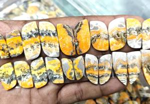 Super calidad Natural Bumble Bee Jasper par de piedras preciosas disponibles mezcla forma y tamaño jaspe cabujón piedra preciosa para la fabricación de joyas - Product Image 2