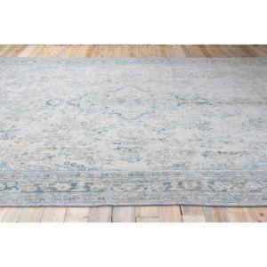 Alfombra Vintage de 10x16.8 pies, Alfombra Turca Extra Grande, Alfombra Azul con Diseño Floral - Product Image 3