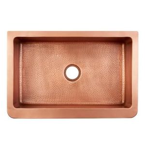 Fregadero de Cocina de Cobre Hecho a Mano con Diseño Moderno, Acabado Premium, Opciones Personalizables para Interiores de Casas de Lujo - Product Image 1