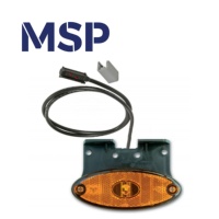 2364-Aspock FLATPOINT II LED - Fixation 90deg avant, connexion P & R avec câble de 0,5 m-Pièces de remorque-MSP Export