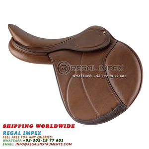 Selle d'équitation britannique en cuir synthétique et cuir mixte, selle de course en cuir sur mesure, 17.5 pouces, 17 pouces, fournisseur de Farrier - Product Image 2