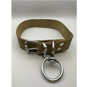 Super cuero genuino hecho a mano 360 giratorio Tan producción especial Collar de perro Precio Rendimiento Producto Collar de perro - Product Image 3